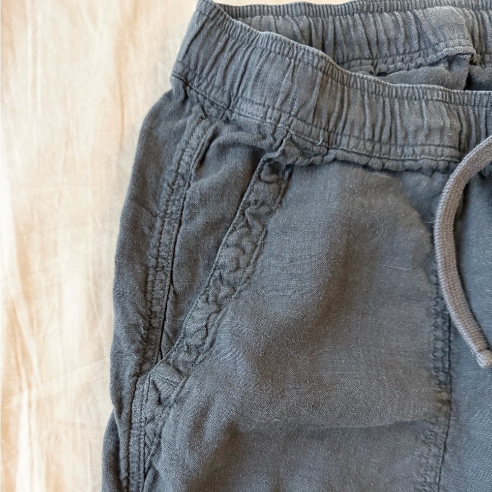Faherty Blue Drawstring Linen Pants - image 4
